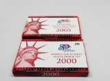 2 US Silver Proof Sets 2000 & 2005