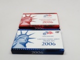 2 US 2006 Proof Sets Proof & Silver Proof