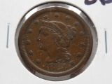 Braided Hair Large Cent 1854 VF