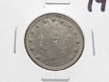 Liberty V Nickel 1883 No Cents EF