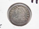 Capped Bust Dime 1820 EF details obv gouges scratches