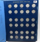 Whitman Roosevelt Dime Album, 1946-1972D, 58 Coins (48 Silver, 10 Clad), dt/mm not checked