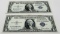 2-$1 Silver Certificates Unc 1935E