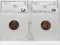 2 Lincoln Cents 1970-S PCI Small date DDO CH Proof Red & Large date Strike doubled Mint State