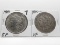 2 Morgan $: 1889 EF, 1890-O VF