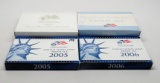 4 US Proof Sets: 2005, 2006, 2007, 2009