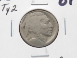 Buffalo Nickel 1913S Type 2 acid date, filler, Key Date