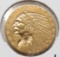 Indian Head $5 Gold 1909-D VF light rev scratches