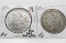 2 Morgan $: 1886 AU few obv tone spots, 1886S VG  better date