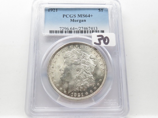 Morgan Silver $ 1921 PCGS MS64+