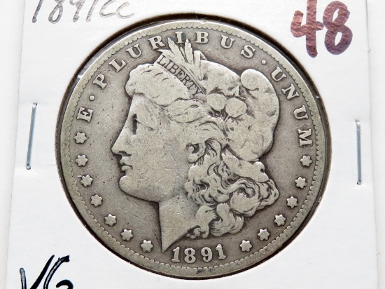 Morgan $ 1891CC VG better date