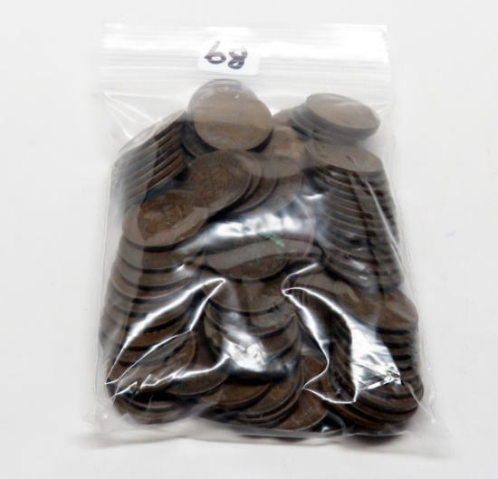 100 Indian Cents assorted dates & grades