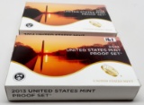 2 US Proof Sets: 2013, 2014