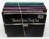 8 US Proof sets; 1980; 82; 90; 91; 92; 94; 95; 96