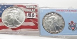 2 Silver American Eagles BU in holders: 1986, 1987