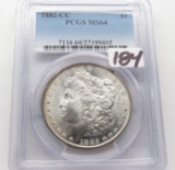 Morgan Silver $ 1882-CC PCGS MS64