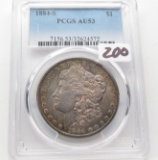 Morgan Silver $ 1884-S PCGS AU53 (Nicely toned)