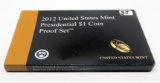 2012 Presidential 4 Coin PF Set, Key Date