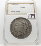 Morgan Silver $ 1889-CC PCI CH Very Fine (Only 350,000 minted) KEY DATE