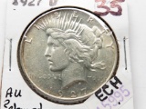 Peace $ 1927D AU ?cleaned better date