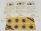 Penny Mix: 1982-7 Coin Variety Set on card; 3 Lincoln/Carter Pennies on card