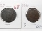 2 Type Large Cents: Matron Head 1827 G, Braided Hair 1840 G dings