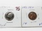 Mix: Roosevelt Dime 1970S PF; Lincoln Cent 1972 DDO VF