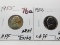 2 Jefferson CH PF Nickels: 1955 neat toning, 1956 high luster