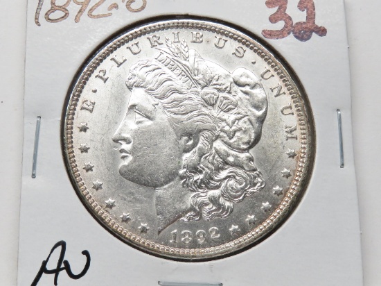 Morgan $ 1892-O AU