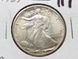 Walking Liberty Half $ 1939 BU light rim toning