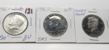 3 Kennedy Half $: 1964 D/D RPM FS-503, 1967 SMS, 2008S Proof