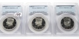 3 Kennedy Half $ PCGS PR69DCAM; 1991-S; 92-S; 93-S