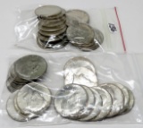 2 Rolls (Total 40) 40% Silver Kennedy Half $ several Unc ea roll: 1967, 1968D