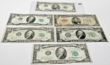 Currency Mix, all flood survivors: 2-$5 (1928 USN, 69 FRN); 4-$10 FRN (34A, 50B, 50C, 63A Star)