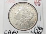 Morgan $ 1896 CH AU lightly toned