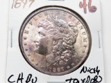 Morgan $ 1897 CH BU nicely toned obv