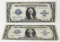 2-$1 Silver Certificates 1929, consecutive SN: V26549641D VG; V26549642D AU