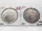 2 Morgan $: 1889 Unc, 1890 AU lightly toned
