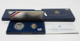 1987 Constitution 2 Coin Proof Set: 1987W Gold $5, 1987S Silver $. Boxed w/COA