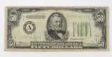 $50 FRN 1934 Boston, SN A00748309A, F