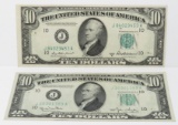 2-$10 FRN KC: Series 1950 AU, Series 1950B EF