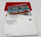 6+ US Mint Sets: 2-1968, 69D only, 3 no outer envelope (2-70, 80), 76-3 Coin Silver  (Face $12.80)