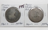 2 Mexico Silver 8 Reales, .7797ASW: 1798,1808