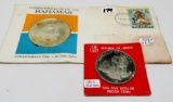 2 World Silver Commemoratives: 1973 Bahamas .925S $10 (49.7gm); Republic of Liberia 1974 $5 PF, .90S