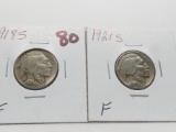 2 Buffalo Nickels better dates: 1918S VF, 1921S F