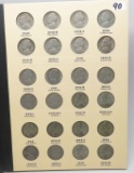 Library of Coins Jefferson Nickel Album, 1938-74D (individual dts unchecked), 101 Coins, avg circ-Un