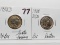 2 Buffalo Nickels: 1938D  CH BU luster toning, 1938 D/D BU luster