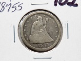 Twenty Cent Piece 1875S G scratches