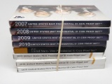 8 Presidential $ Proof Sets: 2007, 08, 09, 10, 11, 13, 14, 15
