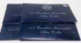 4 Eisenhower Unc Silver $ (blue envelope): 3-1971, 1974